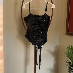 Black Satin  Corset